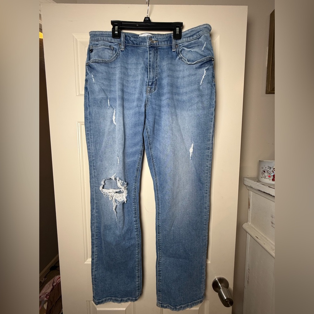 Kan Can High Rise Slim Straight Denim‎ Jeans Size 13/30